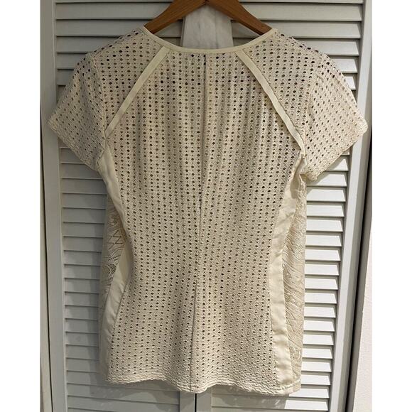 Nanette Lapore Women's 2-Piece Viscose Lace Top and Camisol Cream Small A+ - Picture 5 of 6